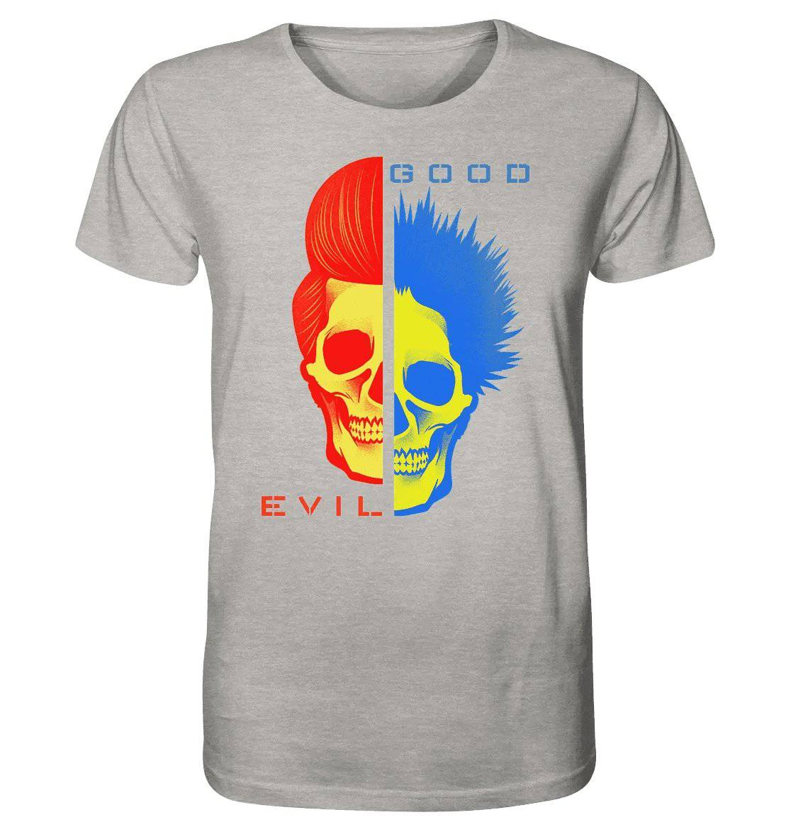 "GOOD´N´EVIL"-RED-BLUE - Organic Shirt