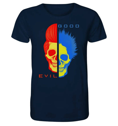 "GOOD´N´EVIL"-RED-BLUE - Organic Shirt