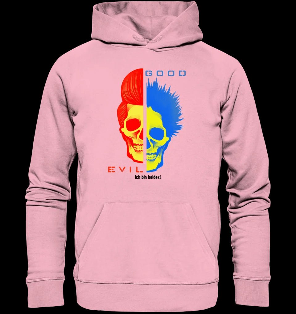 GOOD´N´EVIL - RED-BLUE • Unisex Premium Hoodie XS-5XL aus Bio-Baumwolle für Damen & Herren • Exklusivdesign • personalisiert