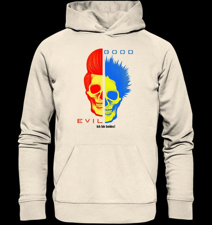 GOOD´N´EVIL - RED-BLUE • Unisex Premium Hoodie XS-5XL aus Bio-Baumwolle für Damen & Herren • Exklusivdesign • personalisiert