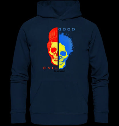 GOOD´N´EVIL - RED-BLUE • Unisex Premium Hoodie XS-5XL aus Bio-Baumwolle für Damen & Herren • Exklusivdesign • personalisiert