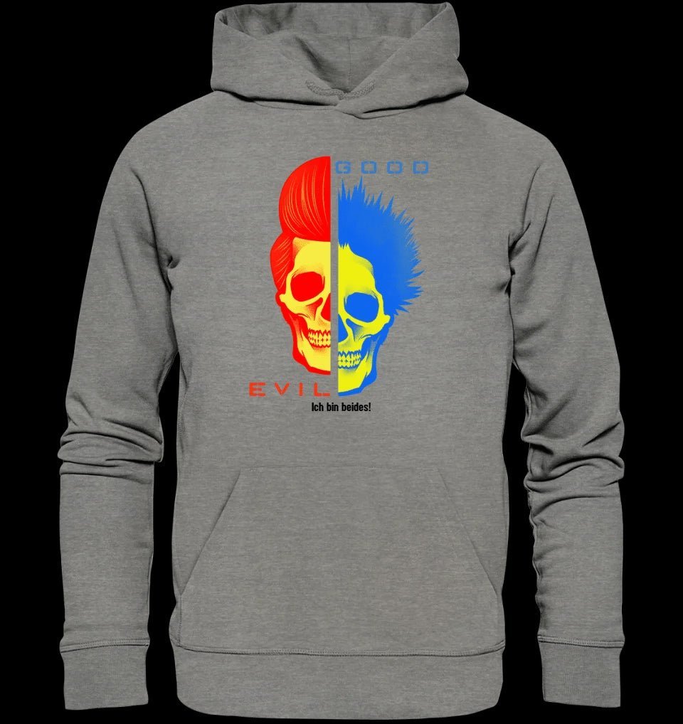 GOOD´N´EVIL - RED-BLUE • Unisex Premium Hoodie XS-5XL aus Bio-Baumwolle für Damen & Herren • Exklusivdesign • personalisiert