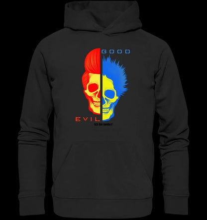 GOOD´N´EVIL - RED-BLUE • Unisex Premium Hoodie XS-5XL aus Bio-Baumwolle für Damen & Herren • Exklusivdesign • personalisiert