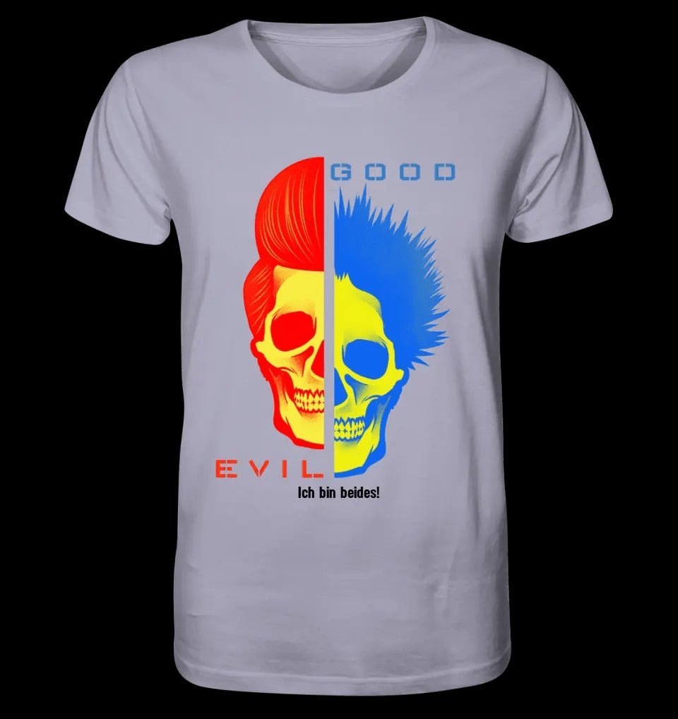 GOOD´N´EVIL - RED-BLUE • Unisex Premium T-Shirt XS-5XL aus Bio-Baumwolle für Damen & Herren • Exklusivdesign • personalisiert