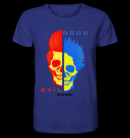 GOOD´N´EVIL - RED-BLUE • Unisex Premium T-Shirt XS-5XL aus Bio-Baumwolle für Damen & Herren • Exklusivdesign • personalisiert