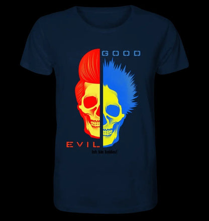 GOOD´N´EVIL - RED-BLUE • Unisex Premium T-Shirt XS-5XL aus Bio-Baumwolle für Damen & Herren • Exklusivdesign • personalisiert