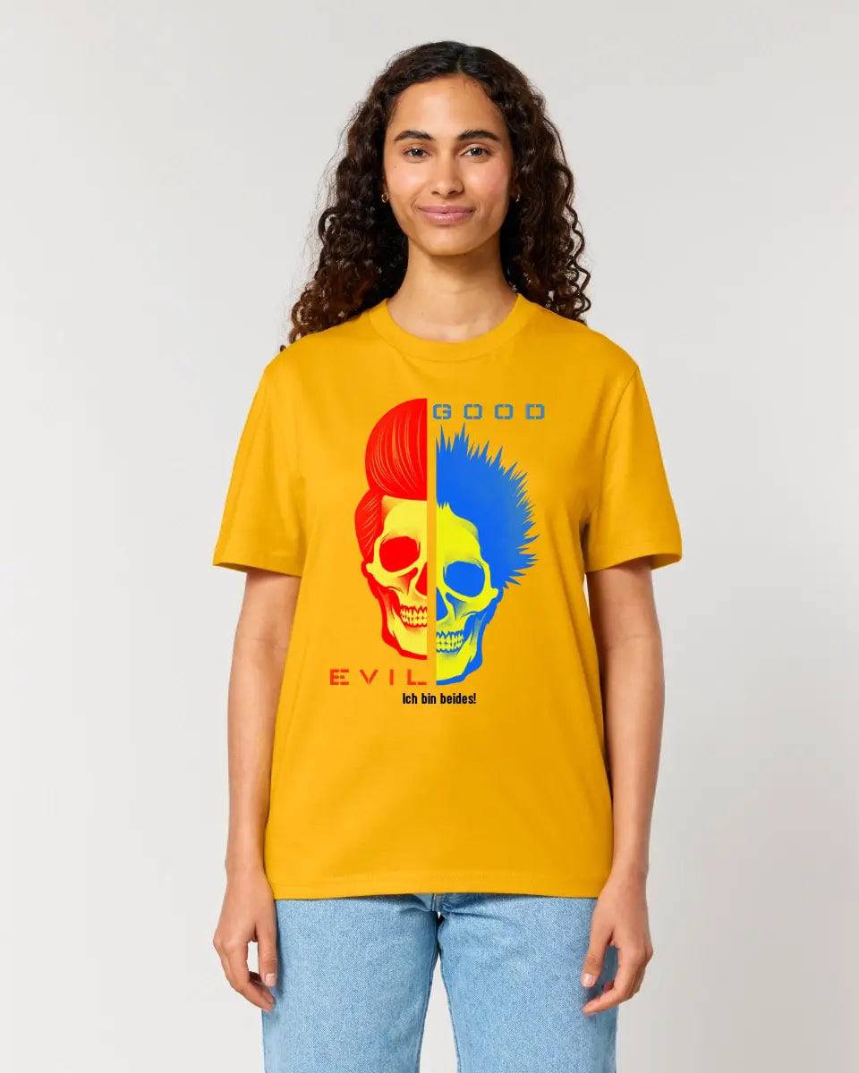 GOOD´N´EVIL - RED-BLUE • Unisex Premium T-Shirt XS-5XL aus Bio-Baumwolle für Damen & Herren • Exklusivdesign • personalisiert