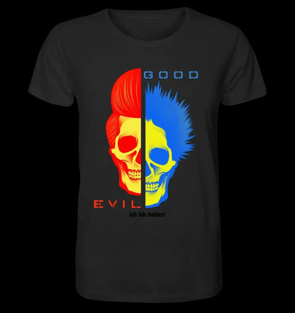 GOOD´N´EVIL - RED-BLUE • Unisex Premium T-Shirt XS-5XL aus Bio-Baumwolle für Damen & Herren • Exklusivdesign • personalisiert