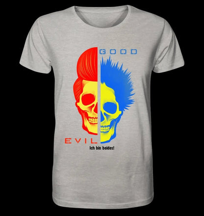 GOOD´N´EVIL - RED-BLUE • Unisex Premium T-Shirt XS-5XL aus Bio-Baumwolle für Damen & Herren • Exklusivdesign • personalisiert