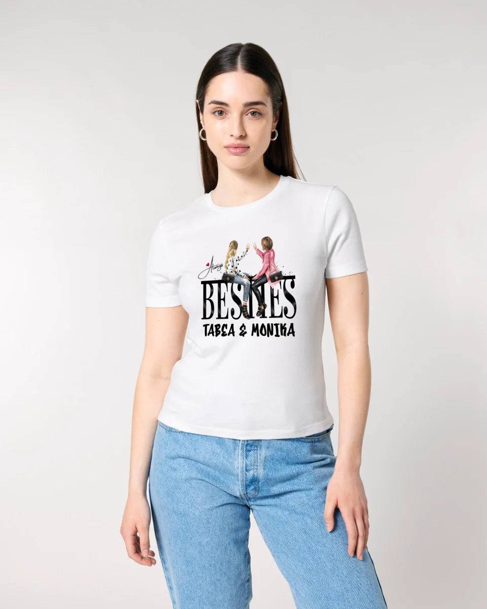 Girls on Text Besties • Ladies Premium T-Shirt XS-2XL aus Bio-Baumwolle für Damen • Exklusivdesign • personalisiert