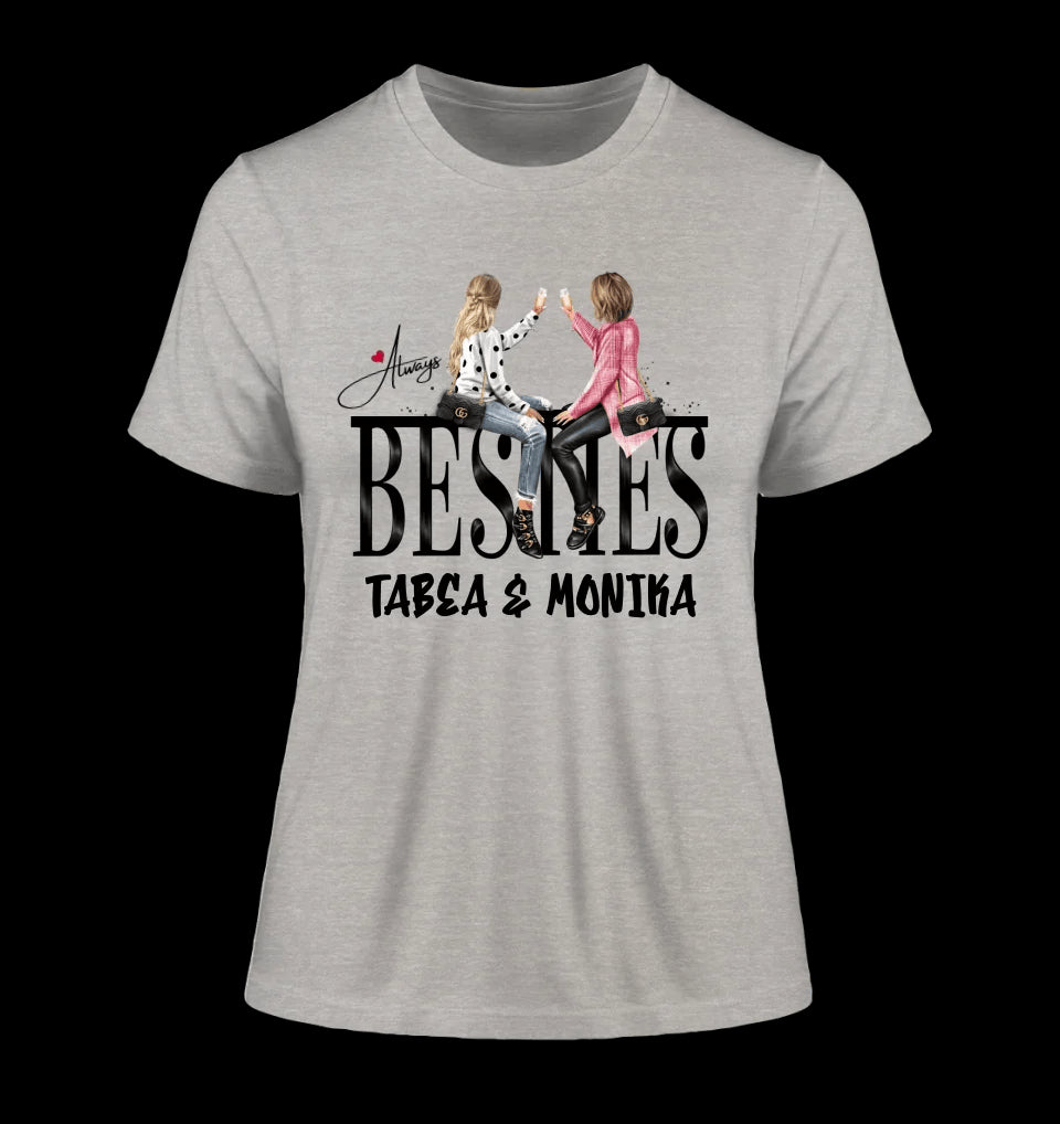 Girls on Text Besties • Ladies Premium T-Shirt XS-2XL aus Bio-Baumwolle für Damen • Exklusivdesign • personalisiert