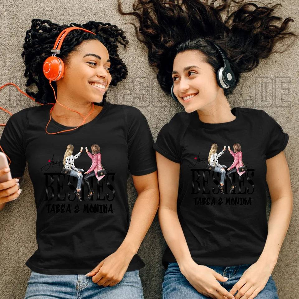 Girls on Text Besties • Ladies Premium T-Shirt XS-2XL aus Bio-Baumwolle für Damen • Exklusivdesign • personalisiert