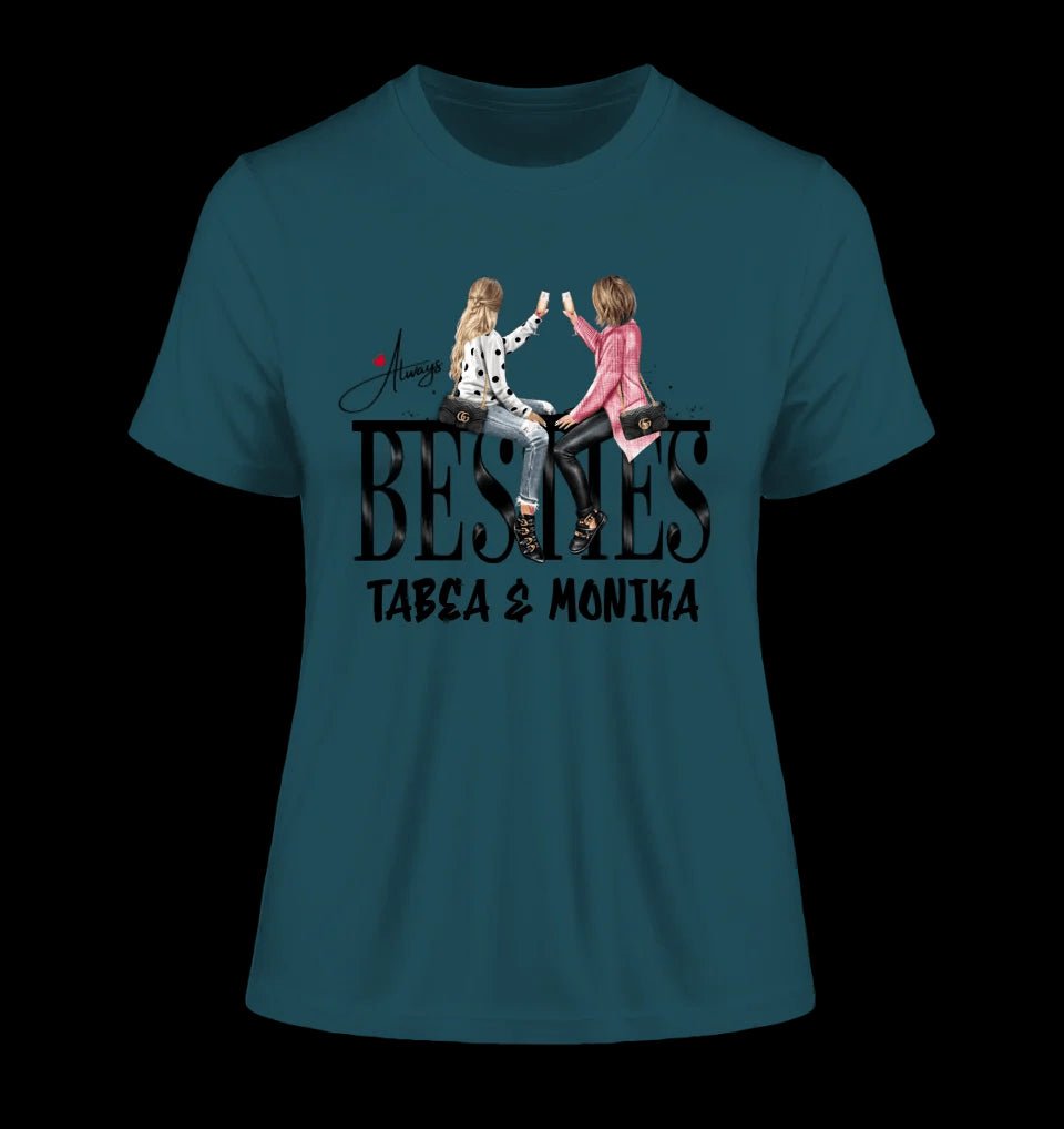 Girls on Text Besties • Ladies Premium T-Shirt XS-2XL aus Bio-Baumwolle für Damen • Exklusivdesign • personalisiert