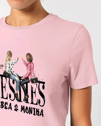 Girls on Text Besties • Ladies Premium T-Shirt XS-2XL aus Bio-Baumwolle für Damen • Exklusivdesign • personalisiert