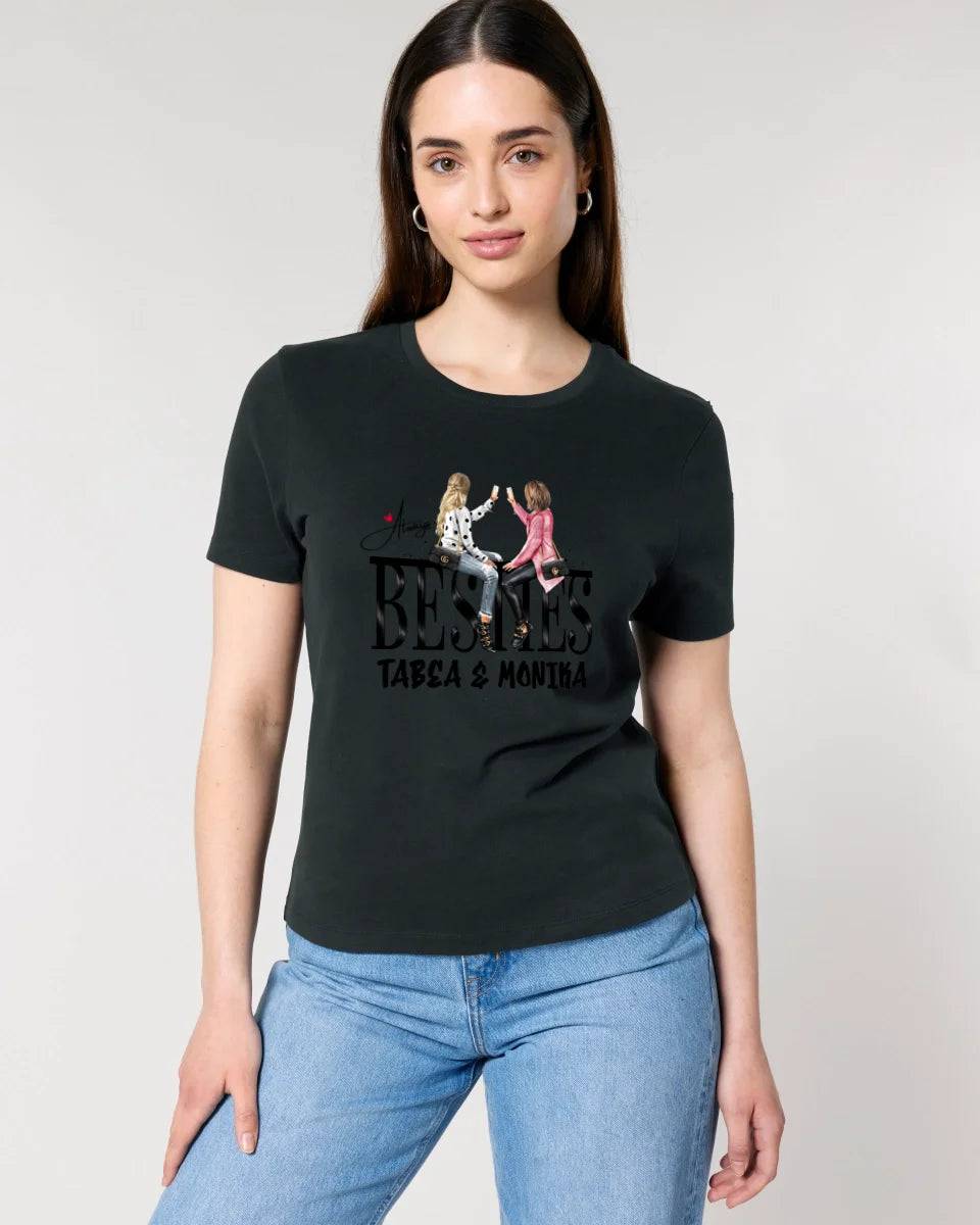 Girls on Text Besties • Ladies Premium T-Shirt XS-2XL aus Bio-Baumwolle für Damen • Exklusivdesign • personalisiert