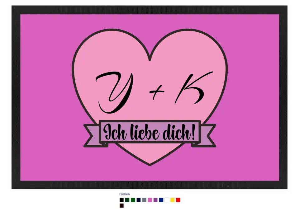 Herz mit Botschaft • Fußmatte • Exklusivdesign • personalisiert