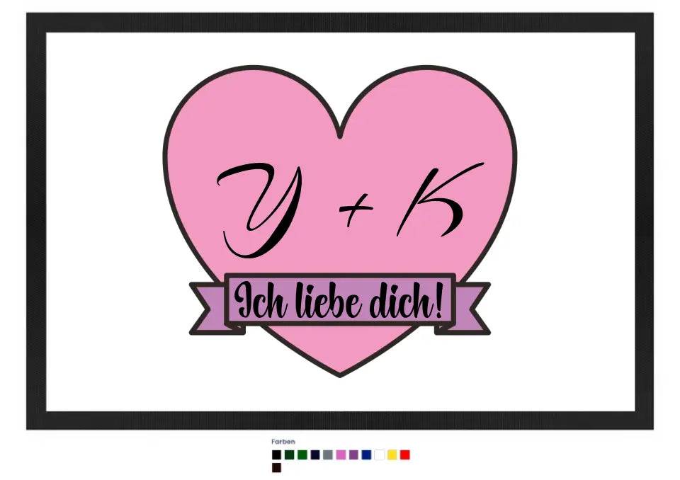 Herz mit Botschaft • Fußmatte • Exklusivdesign • personalisiert