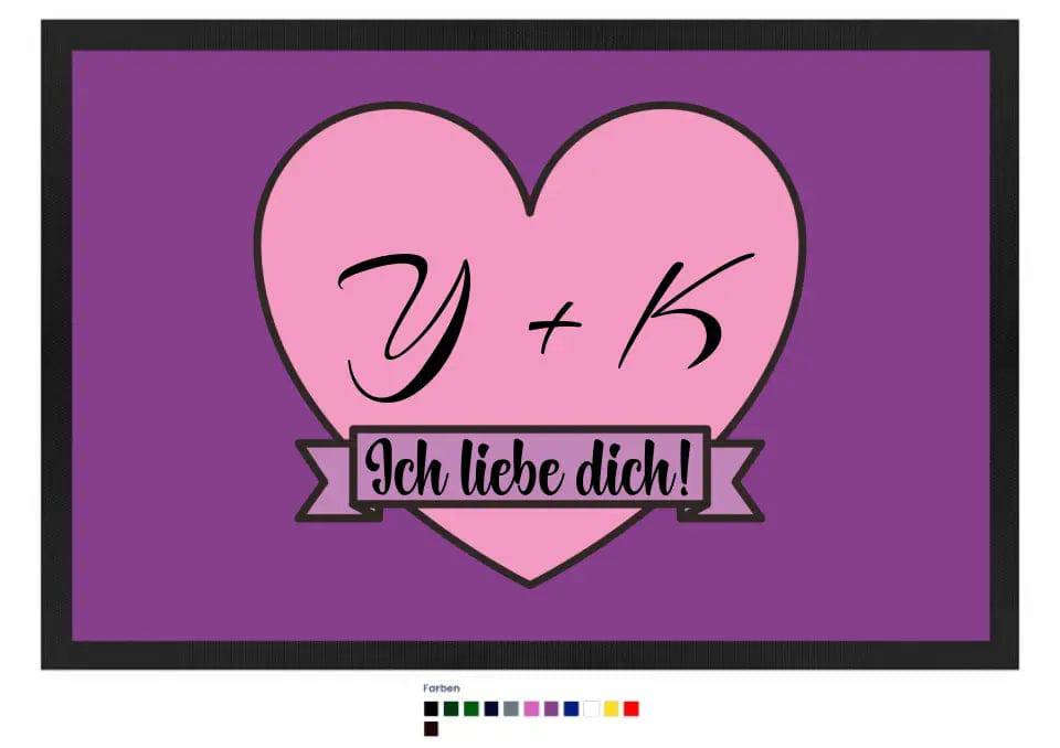 Herz mit Botschaft • Fußmatte • Exklusivdesign • personalisiert