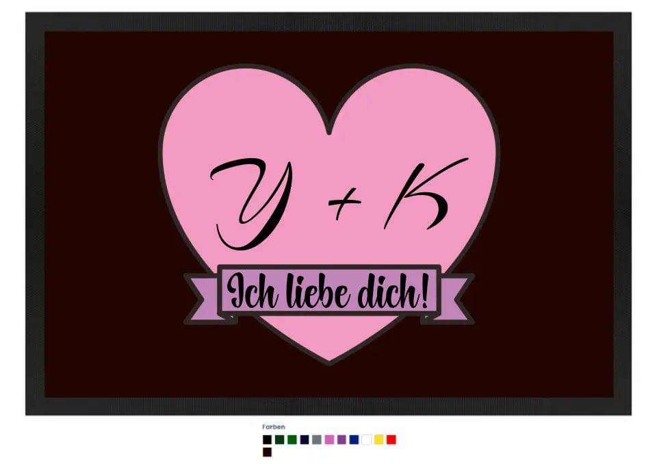 Herz mit Botschaft • Fußmatte • Exklusivdesign • personalisiert