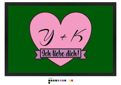 Herz mit Botschaft • Fußmatte • Exklusivdesign • personalisiert