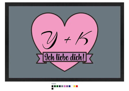 Herz mit Botschaft • Fußmatte • Exklusivdesign • personalisiert