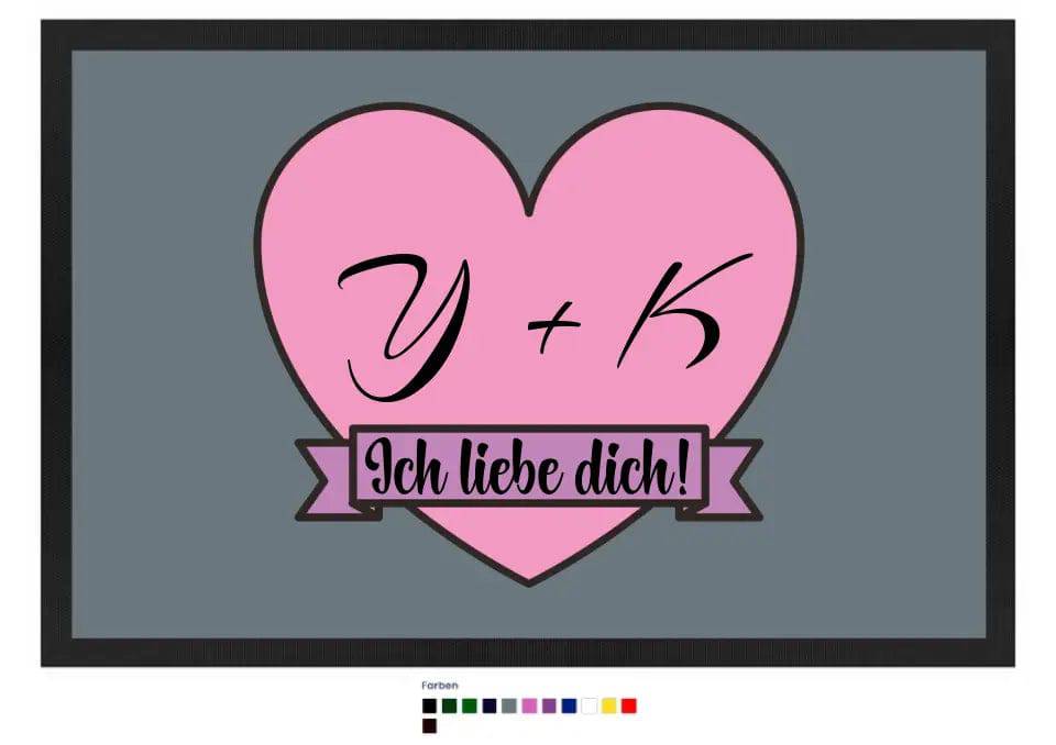 Herz mit Botschaft • Fußmatte • Exklusivdesign • personalisiert