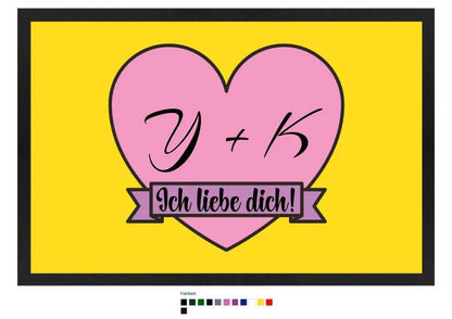 Herz mit Botschaft • Fußmatte • Exklusivdesign • personalisiert