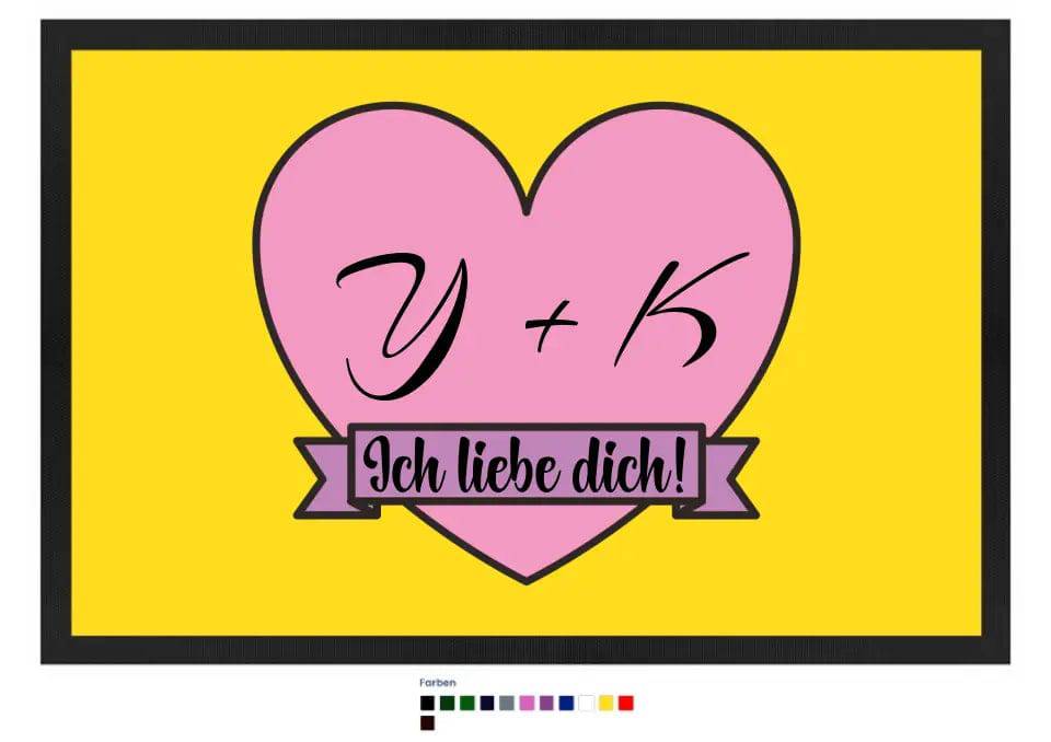 Herz mit Botschaft • Fußmatte • Exklusivdesign • personalisiert