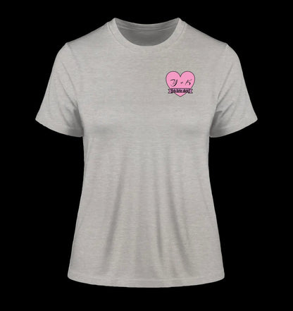 Herz mit Botschaft • Ladies Premium T-Shirt XS-2XL aus Bio-Baumwolle für Damen • Exklusivdesign • personalisiert • Brustdruck