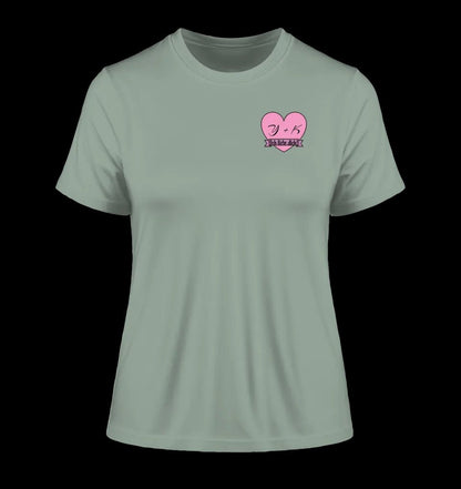 Herz mit Botschaft • Ladies Premium T-Shirt XS-2XL aus Bio-Baumwolle für Damen • Exklusivdesign • personalisiert • Brustdruck