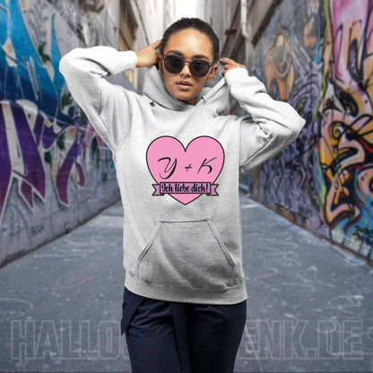 Herz mit Botschaft • Unisex Premium Hoodie XS-5XL aus Bio-Baumwolle für Damen & Herren • Exklusivdesign • personalisiert