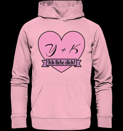 Herz mit Botschaft • Unisex Premium Hoodie XS-5XL aus Bio-Baumwolle für Damen & Herren • Exklusivdesign • personalisiert