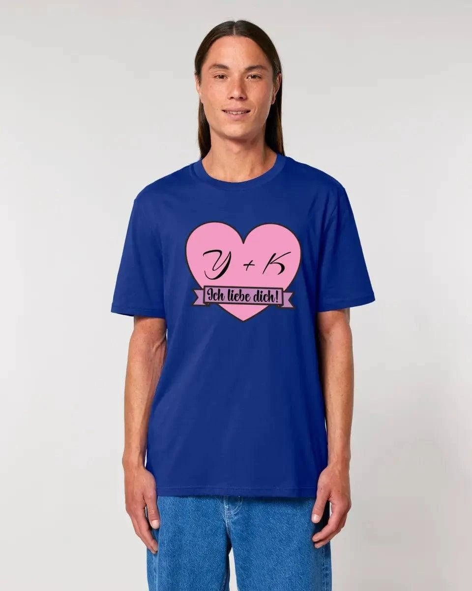 Herz mit Botschaft • Unisex Premium T-Shirt XS-5XL aus Bio-Baumwolle für Damen & Herren • Exklusivdesign • personalisiert