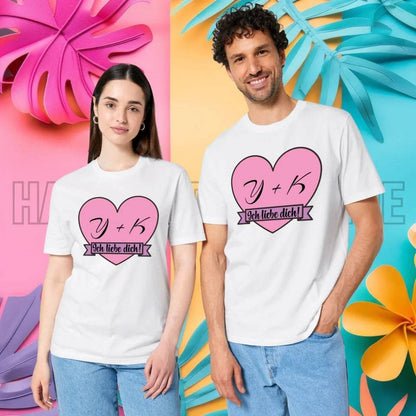 Herz mit Botschaft • Unisex Premium T-Shirt XS-5XL aus Bio-Baumwolle für Damen & Herren • Exklusivdesign • personalisiert