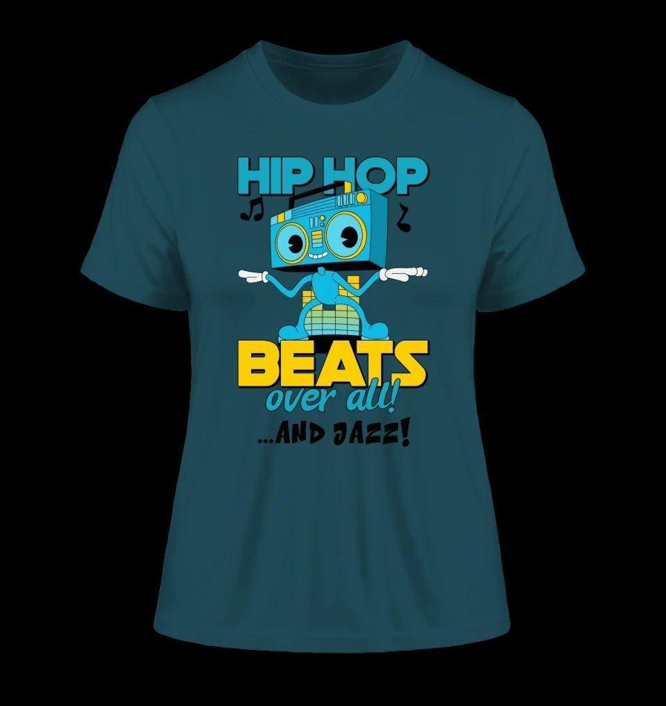 Hip Hop Beats over all • Ladies Premium T-Shirt XS-2XL aus Bio-Baumwolle für Damen • Exklusivdesign • personalisiert