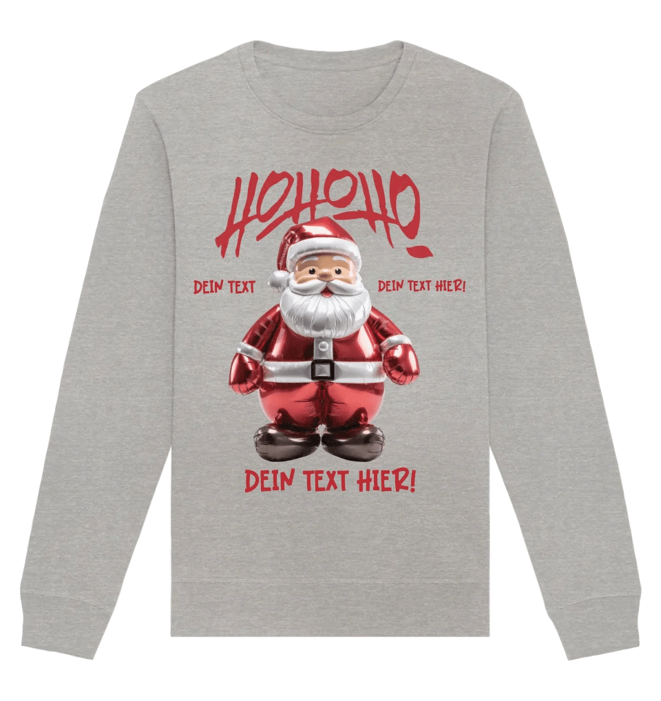 Ho ho ho Santa X-Mas • Weihnachten • Unisex Sweatshirt Bio-Baumwolle in 4 Farben XS-3XL • personalisiert