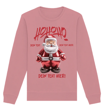 Ho ho ho Santa X-Mas • Weihnachten • Unisex Sweatshirt Bio-Baumwolle in 4 Farben XS-3XL • personalisiert