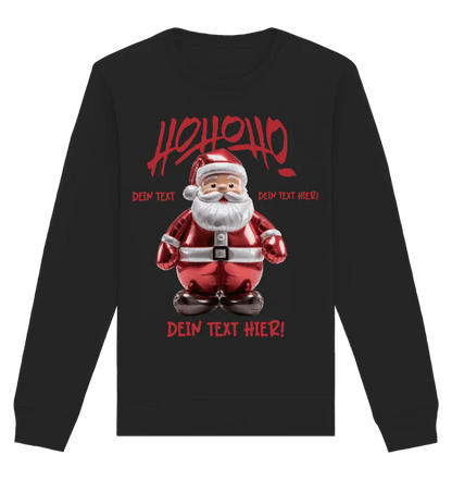 Ho ho ho Santa X-Mas • Weihnachten • Unisex Sweatshirt Bio-Baumwolle in 4 Farben XS-3XL • personalisiert