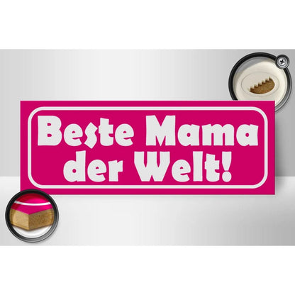 Holzschild Spruch 27x10cm Beste Mama der Welt Deko