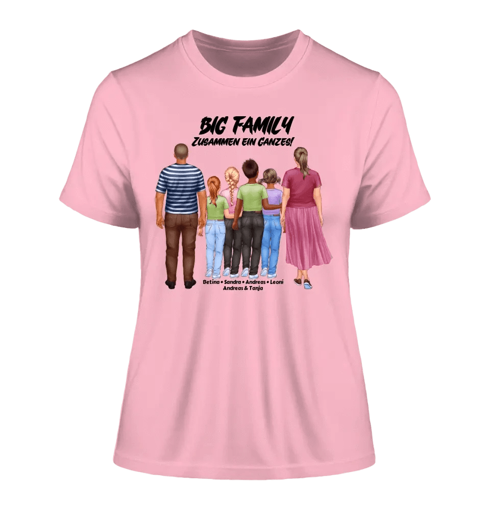 Huge Familien-Designer mit 0-4 Kindern • Ladies Premium T-Shirt XS-2XL aus Bio-Baumwolle für Damen • Exklusivdesign • personalisiert