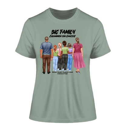 Huge Familien-Designer mit 0-4 Kindern • Ladies Premium T-Shirt XS-2XL aus Bio-Baumwolle für Damen • Exklusivdesign • personalisiert