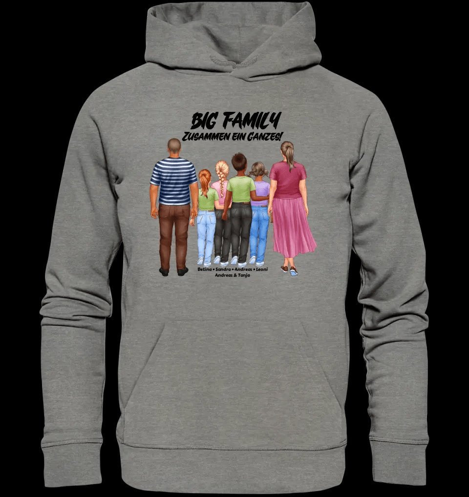 Huge Familien-Designer mit 0-4 Kindern • Unisex Premium Hoodie XS-5XL aus Bio-Baumwolle für Damen & Herren • Exklusivdesign • personalisiert