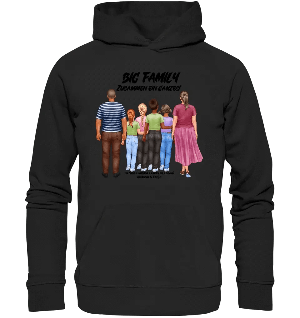 Huge Familien-Designer mit 0-4 Kindern • Unisex Premium Hoodie XS-5XL aus Bio-Baumwolle für Damen & Herren • Exklusivdesign • personalisiert