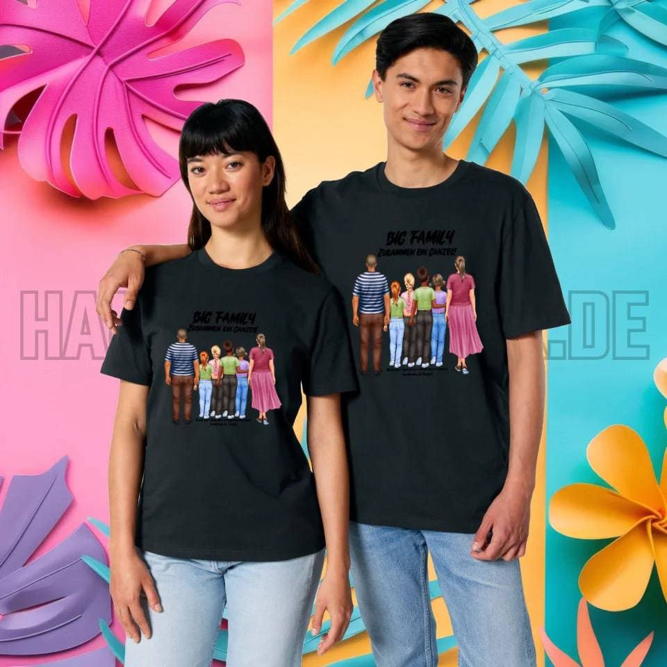 Huge Familien-Designer mit 0-4 Kindern • Unisex Premium T-Shirt XS-5XL aus Bio-Baumwolle für Damen & Herren