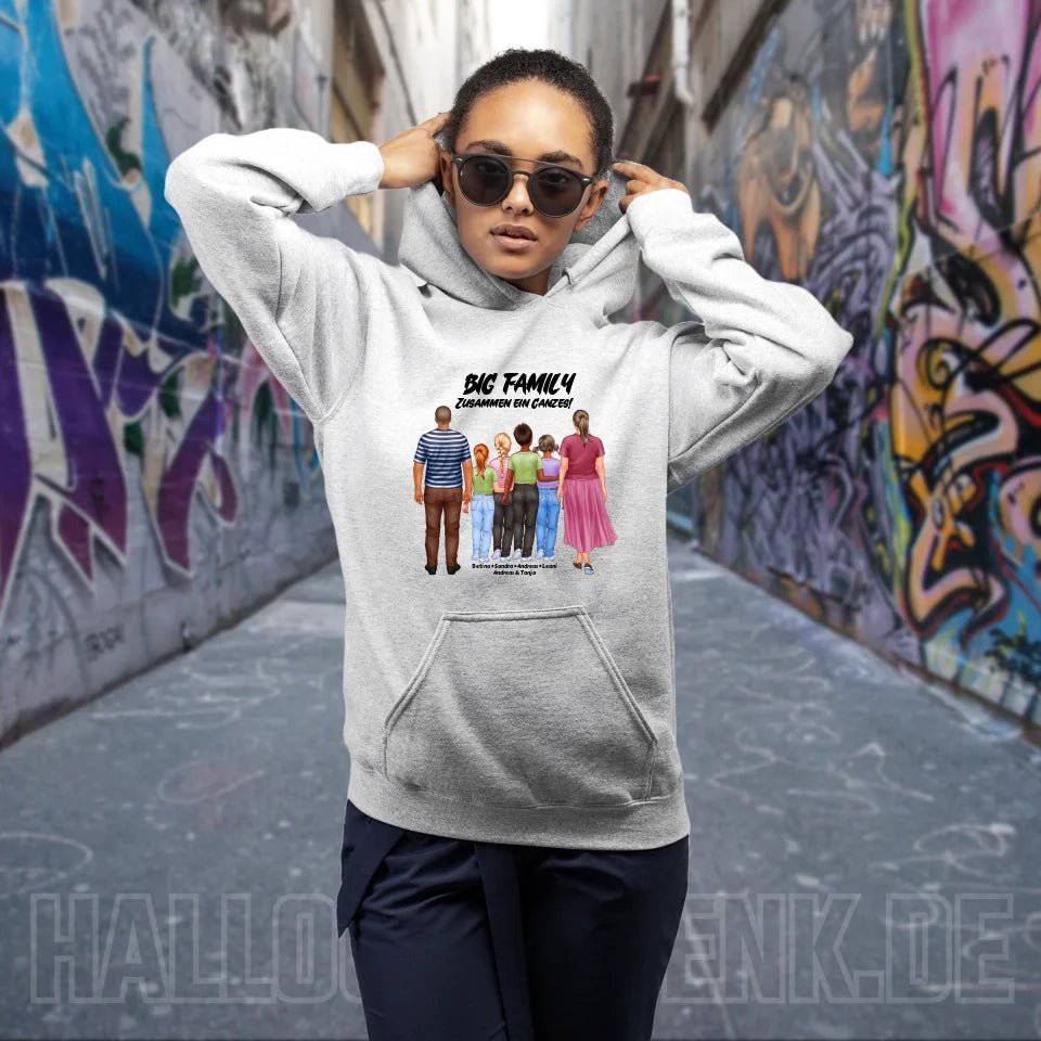 Huge Familien-Designer mit 0-4 Kindern • Unisex Premium Hoodie XS-5XL aus Bio-Baumwolle für Damen & Herren • Exklusivdesign • personalisiert