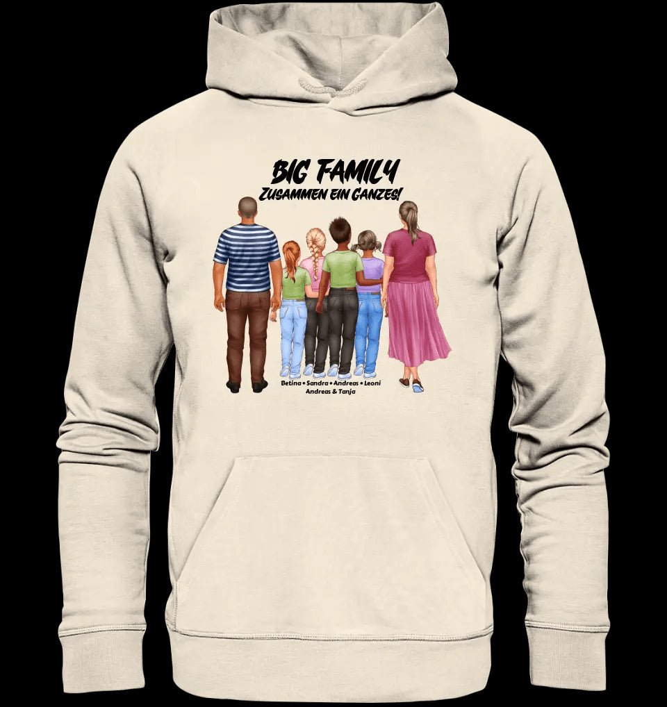 Huge Familien-Designer mit 0-4 Kindern • Unisex Premium Hoodie XS-5XL aus Bio-Baumwolle für Damen & Herren • Exklusivdesign • personalisiert