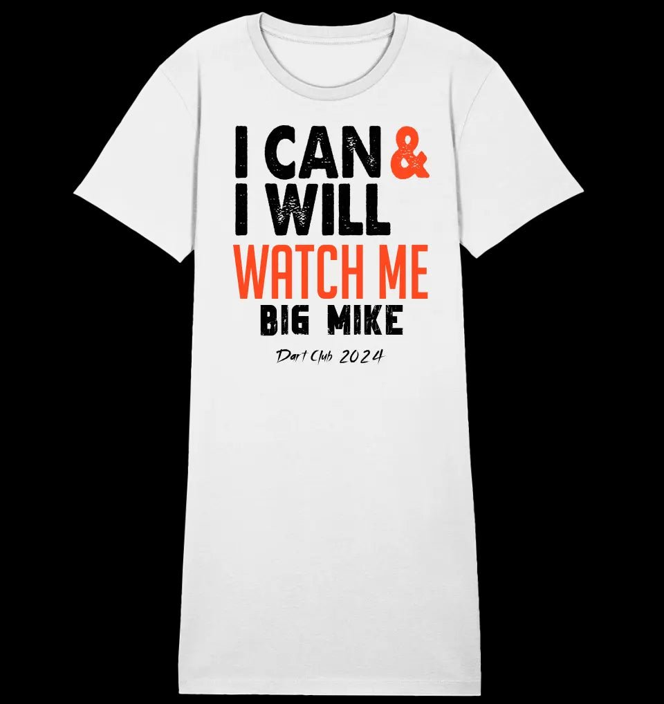 I CAN & I WILL • 4 Versionen • Ladies Premium T-Shirt Kleid aus Bio-Baumwolle S-2XL • Exklusivdesign • personalisiert