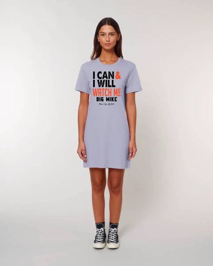 I CAN & I WILL • 4 Versionen • Ladies Premium T-Shirt Kleid aus Bio-Baumwolle S-2XL • Exklusivdesign • personalisiert