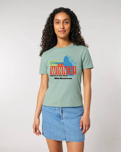 I´M A WINNER • Ladies Premium T-Shirt XS-2XL aus Bio-Baumwolle für Damen • Exklusivdesign • personalisiert