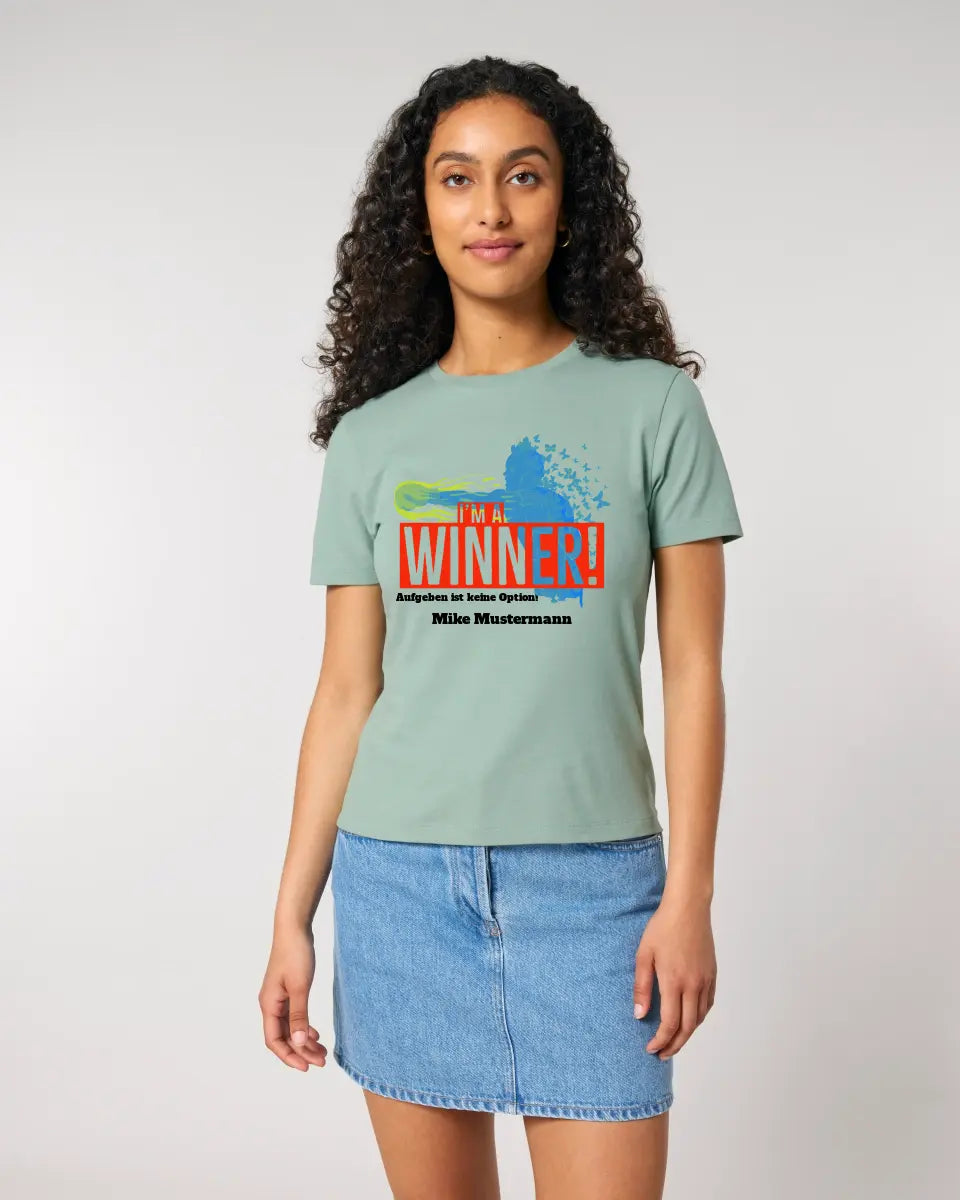 I´M A WINNER • Ladies Premium T-Shirt XS-2XL aus Bio-Baumwolle für Damen • Exklusivdesign • personalisiert